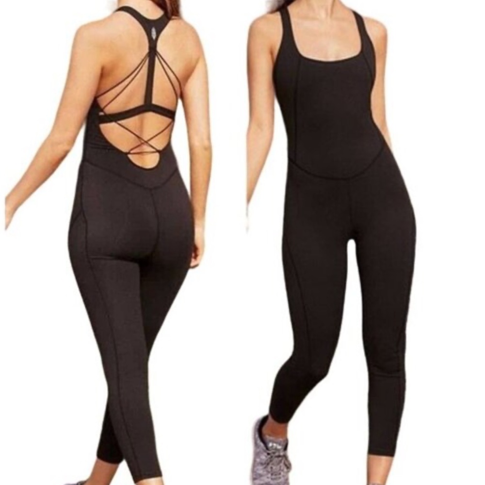 Free People Movement Nivana Now Unitard One Piece Purple S Yoga Workout